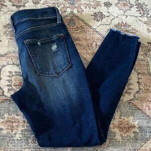 Dark Blue Women's Cropped Jeans